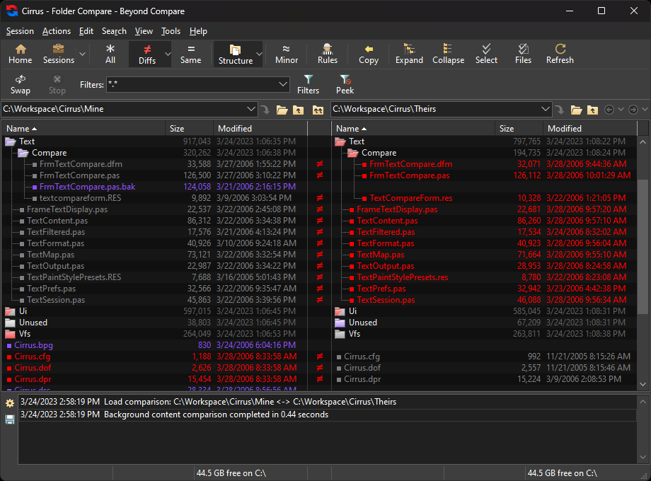 Beyond Compare 文件夹比较