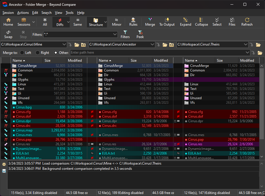 文件夹合并界面